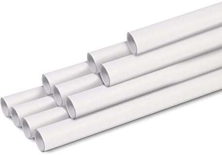 Clairefontaine 95751C - Karton mit 10 Rollen gerilltes Kraftpapier 65g, 3mx0,70m, Weiß, 1 Karton