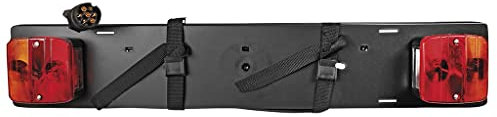 OROK - Kit de signalisation - Plaque de signalisation pour Porte vélo ABS 0.75m - Longueur Alimentation : 1.5m - Contient : 2 lanternes (4 Fonctions) - Fixation par Sangle (60cm)