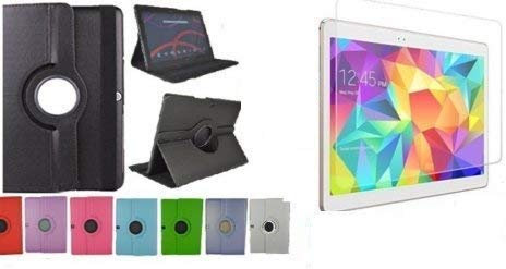 Theoutlettablet® Funda Giratoria 360º para Tablet Bq Aquaris M10 10.1 Book Cover Case Protección Delantera y Trasera Color Negro + Protector Cristal Templado Tempered Glass