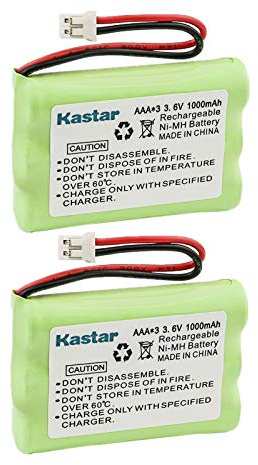 Kastar 2-PACK AAAx3 3.6V PH 1000mAh Ni-MH Battery for Motorola Series Monitor and Graco 2791, 2795DIG1, TMK NI-MH, 2796VIB1, iMonitor vibe