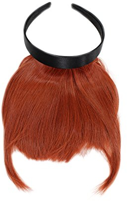 WIG ME UP - HA071T-350 Clip-in Pony mit Haarreif und längeren Seitenhaar, besonders natürliche Wirkung, Rot (350)