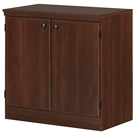 South Shore Armario de Almacenamiento pequeño de 2 Puertas, Madera de ingeniería, Cereza Real, Muebles