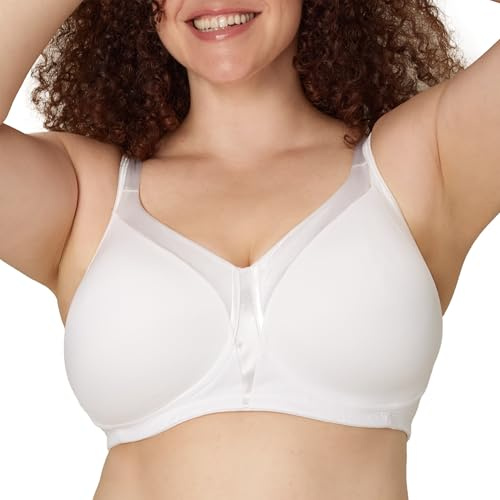 PLAYTEX Women's 18 Hour Silky Soft Smoothing Wireless Bra US4803 Available with 2-Pack Option White