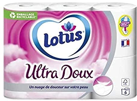 Lotus Ultra Doux Papier Hygiénique Aquatube, 6 unité