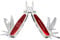 BRISA VW Collection - Volkswagen Multitool faltbares Taschenwerkzeug 8 in 1 Edelstahl Multifunktional in Retro/Vintage mit T1 Bus (Silhouette/Rot)