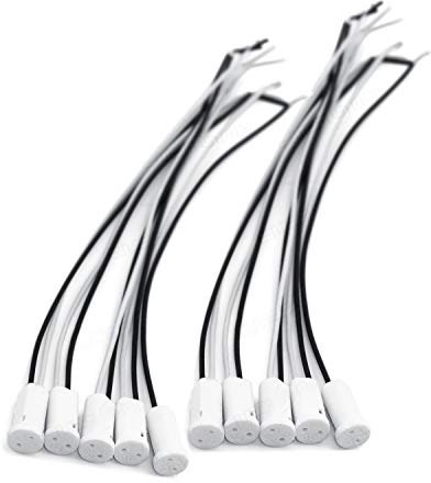 50x G4 Fassung für LED und Halogen mit Kabel aus hochwertigem Keramik 12V