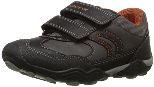 Geox JR ARNO A, Jungen Velcro, Grau (GREY/ORANGEC0036), 37 EU (4 Kinder UK)