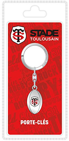 La Plume Dorée Ballon Rugby Porte-Clef Sous Blister Métal Multicolore 8,5 x 18 x 2,5 cm