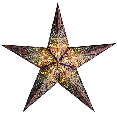 starlightz Papierstern QUEEN OF TAHITI 60 cm Lampenschirm, Fensterdeko, Weihnachtsstern, handgemacht - das Original aus Indien
