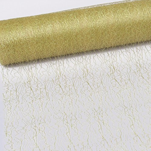 Spiderweb - Mesch - Tischläufer - Tischband - 30cm metallic Gold - Rolle 25m - 67 003-R 300