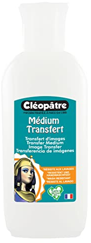 CLEOPATRE - Médium Transfert Transparent - permet de transférer facilement directement des images sur tout support - Flacon 100 g