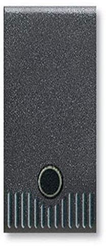 AVE Pulsante NA con Gemma Illuminabile Nero, 10A, USB, Ausiliario, 1 Adapter, 10A, Nero, moderno, ADATTATORE DI CARICA
