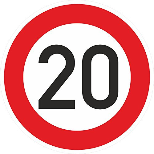 Zulässige Höchstgeschwindigkeit 20 km/h Aufkleber 40 cm STVO Zeichen 274-51