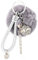 Ularma Elegant Plüsch Ball Schlüsselanhänger Weich Keychain Handtaschenanhänger Dekor (grau)