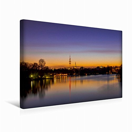 Premium Textil-Leinwand 45 x 30 cm Quer-Format Sonnenuntergang im Winter | Wandbild, HD-Bild auf Keilrahmen, Fertigbild auf hochwertigem Vlies, Leinwanddruck von Photobia Hamburg/Tobias Meslien