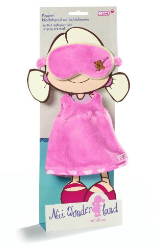NICI 33236 - Puppen Nachthemd mit Schlafmaske für Puppe Minilina