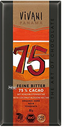 Vivani Dark 75% Panama 80g X 5 (Pack of 5)
