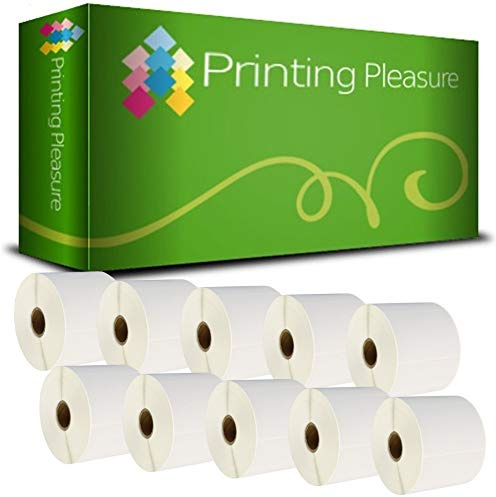 Printing Pleasure 10 x Zebra 76mm x 51mm ThermoEtiketten Rolle mit 1000 Etiketten, Thermodirekt
