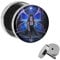 Treuheld | Ohrstecker zum Schrauben - FEE - blau - Ø 10mm Silber - Elfe, Elf, Elbe, Elb, Eleve - Motiv Fake-Plug Edel-Stahl Ohr-Ringe - Chirurgen-Stahl 316L Fake-Tunnel - Gewinde Ohr-Stecker