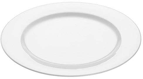 Maxwell & Williams Round Teller Rund, White Basic Square, Speiseteller, Essteller, Kuchenteller, Geschirr, Porzellan, Weiß, 30 cm, P121D