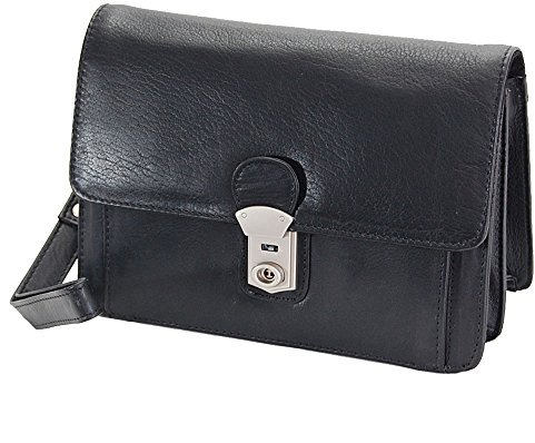 GoBago Business Herren Handgelenktasche Herrentasche Männer Tasche (Schwarz)