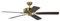Pepeo Gmbh Ventilatore da Soffitto Potkuri, Ottone Satinato / Mogano, 132 Cm