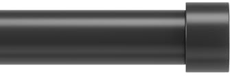 Umbra Cappa Curtain Rod, Includes 2 Matching Finials, Brackets & Hardware, 66 to 120-Inches, Black