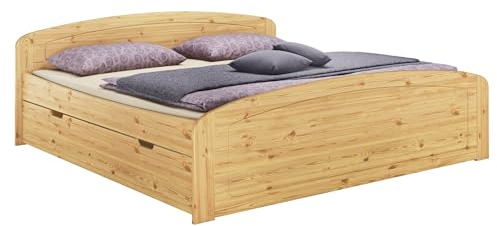 Erst-Holz® Funktionsbett 180x200 Doppelbett Bettkasten Federholzrahmen Holzbett Kiefer 60.50-18 FV