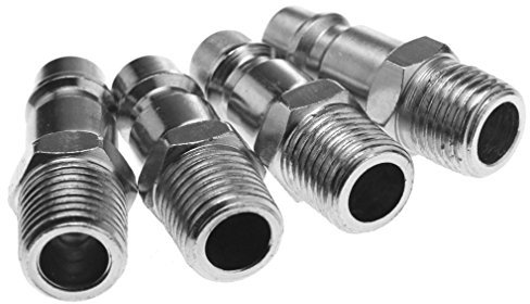 4pcs 1/4raccords connecteurs de coupleur rapide pour Tuayn Air comprime compresseur Male Raccord de tuyau d'air
