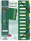 Exacompta 55123E Premium Ordnungsmappe Harmonika. Aus extra starkem Colorspan-Karton DIN A4 12 Fächer und 2 Gummizüge mit Indexfenster und dehnbarem Rücken Register-Mappe grün