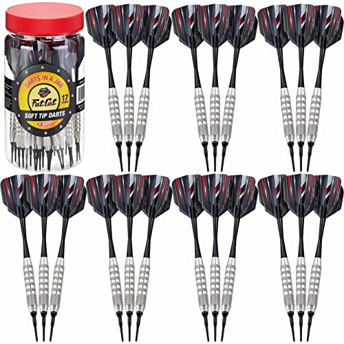 Fat Cat Soft Tip Dart Set (21-Pack), 17-Gram Darts with Plastic Storage Jar for Travel and Organization
