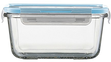 JENAER GLAS 118312 Transparente Quadratische Box mit einem Klick Deckel, 0,55 ltr