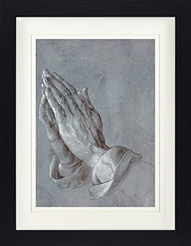 1art1 Albrecht Dürer Poster Betende Hände, 1508 Gerahmtes Bild Mit Edlem Passepartout | Wand-Bilder | Im Bilderrahmen 40x30 cm