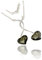 Collier Kette Bernstein Amber Silber 925 zwei Herzen Herz Traumhafte Halskette!