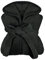 npluseins extra weicher Kapuzen-Bademantel aus Kuschelfleece - in modernen Farben und verschiedenen Größen - unisex & wadenlang, XXL, schwarz
