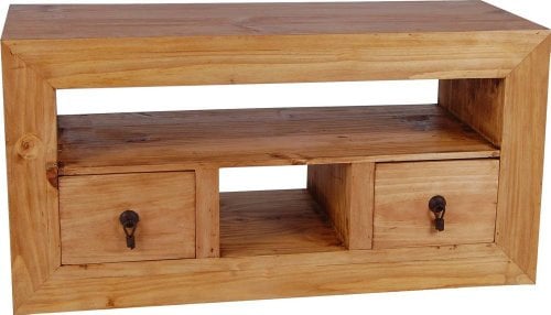 MiaMöbel TV-Kommode Mexico Möbel 100x52x40 cm Landhausstil Massivholz Pinie Honig