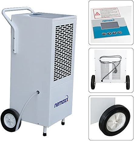 NEMAXX® BT120 Bautrockner & Luftentfeuchter [ELEKTRISCH] – Raumentfeuchter mit Rotationskompressor leise & effizient – Raumtrockner max. 120l/Tag – Elektrisches Trocknungsgerät – Entfeuchtungsgerät