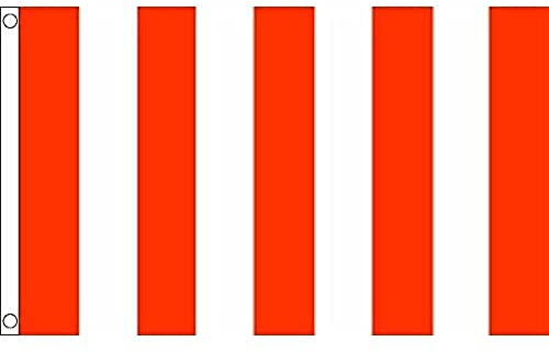 AZ FLAG Bandiera STRISCIE Rosse E Bianche 150x90cm - Bandiera A Striscia Rossa E Bianca 90 x 150 cm