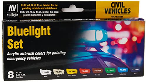 Vallejo Model - Pintura acrílica para aerógrafo (8 unidades), colores variados
