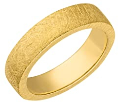 massiver Silber Ring, hochwertige Goldschmiedearbeit aus Deutschland (Sterling Silber 925 vergoldet) - schwerer Silber Ring - schlichter Damenring Herrenring Partnerring