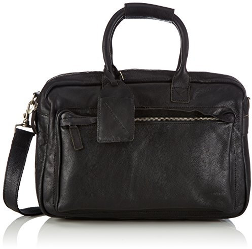 Cowboysbag Bag hudson 1528 Unisex-Erwachsene Henkeltaschen 41x26x10 cm (B x H x T), Schwarz (Black 100)