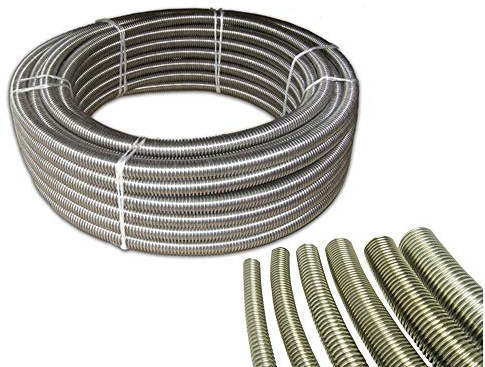 Sani-Flex Edelstahlwellrohr DN12 bis DN50, normal gewellt, 1.4404, Meterware, Preis pro Meter, Lnge nach Wunsch, ideal fr Wrmetauscher, DN-Gre: DN12-1/2 Zoll