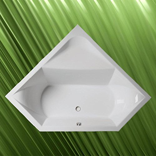 Polysan Eckbadewanne FLOSS 145x145cm, 50cm hoch, Acryl, Weiß, Freistehend