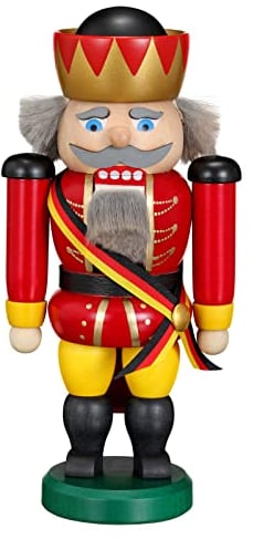 Seiffener Volkskunst Nussknacker Deutscher Typ original Erzgebirge (21 cm)