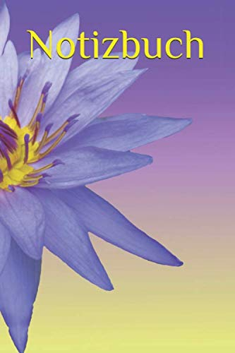 Notizbuch: Buch, Tagebuch, Schreibheft, Ideenbuch blaue Seerose, Seerosen, Cover, Punkteraster, 15,24 x 22,86 cm, 6 x 9 Zoll