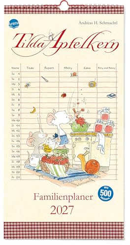 Tilda Apfelkern. Familienplaner 2027: Kalender für die ganze Familie mit 500 Stickern