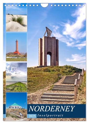 Norderney Inselportrait (Wandkalender 2025 DIN A4 hoch), CALVENDO Monatskalender: Bezaubernde Momente vom Eiland in der Nordsee (CALVENDO Natur)