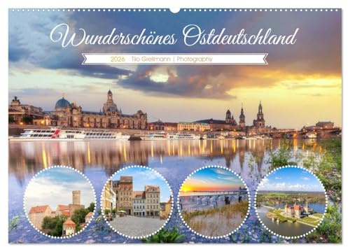Wunderschönes Ostdeutschland (Wandkalender 2026 DIN A2 quer), CALVENDO Monatskalender: Unterwegs im Osten Deutschlands (CALVENDO Orte)