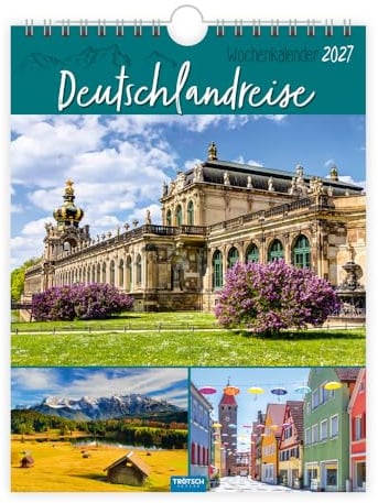 Trötsch Wochenkalender zum Hängen Deutschlandreise 2027: Wandkalender