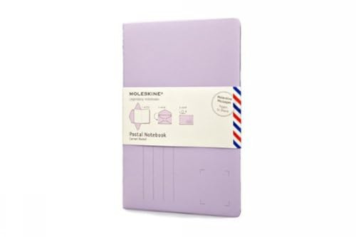 Moleskine Messages Postal Notebook, Large, Plain, Persian Lilac